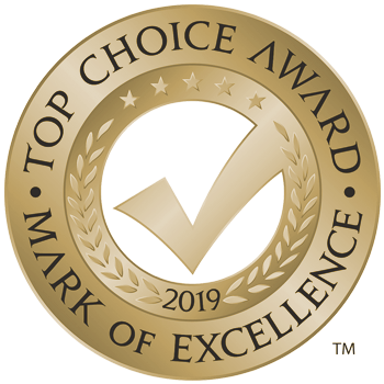 logo for Top Choice Award, awarded to Canadian Immigration Group in 2019 for being voted the top Immigration Law Services in Edmonton
