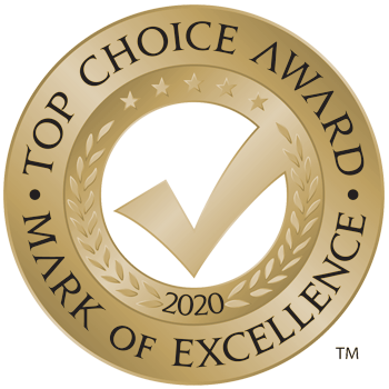 logo for Top Choice Award, awarded to Canadian Immigration Group in 2020 for being voted the top Immigration Law Services in Edmonton