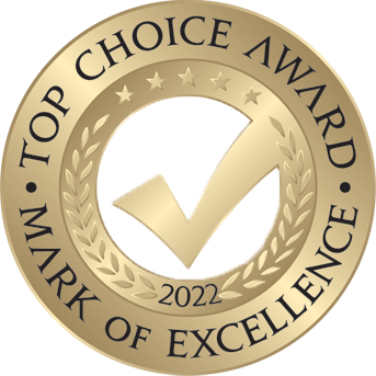 logo for Top Choice Award, awarded to Canadian Immigration Group in 2022 for being voted the top Immigration Law Services in Edmonton