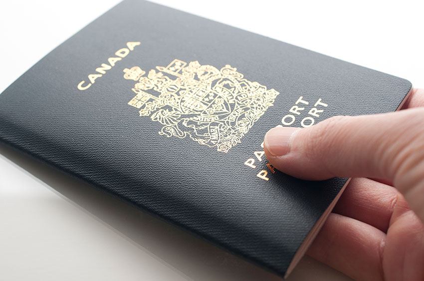 photo of a Canadian passport issued to Canadian citizens